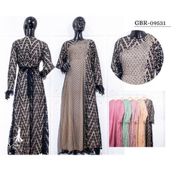 GAMIS OZIAS BROKAT ZIGZAG 09531 LD 105 I Gamis Lebaran Cantik I Gamis Wanita Kondangan Motif Muslim