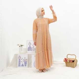 GAMIS OZIAS BROKAT FIMELA 09319 LD 105 I Gamis Remaja Dewasa I Pesta Kondangan Muslim Panjang