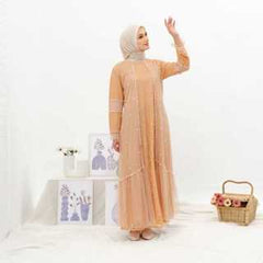 GAMIS OZIAS BROKAT FIMELA 09319 LD 105 I Gamis Remaja Dewasa I Pesta Kondangan Muslim Panjang