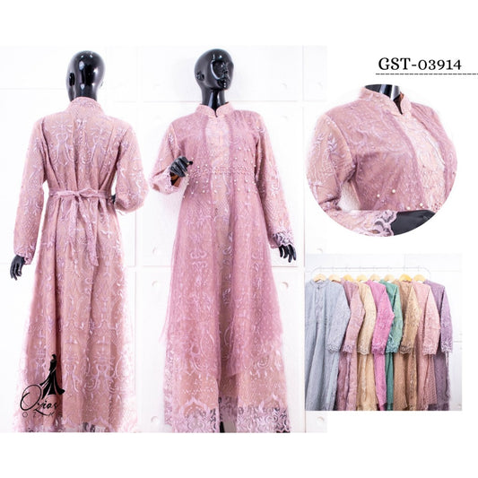 GAMIS OZIAS TILE ROSE 03914 LD 105 I Gamis Wanita Muslimah I Gamis Busui Friendly Mewah