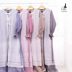 GAMIS OZIAS OXFORD SALUR 06448 LD 105 I Gamis Kondangan Simpel I Gamis Casual Wisuda