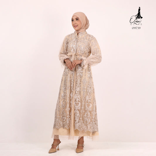 GAMIS OZIAS TILE PREMIUM IMPORT 09739 LD 105 I Gamis Pesta Kondangan I Fashion Muslimah Busui Friendly Santai