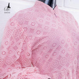 GAMIS OZIAS BROKAT LAURA 09545 LD 105 I Gamis Super Adem Simpel I Gamis Umroh Busui Friendly Nyaman Motif