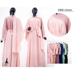 GAMIS OZIAS BROKAT IMPORT 09360 LD 105 I Gamis Rompi 1 in 10 I Gamis Fashion Muslimah Nyaman Panjang