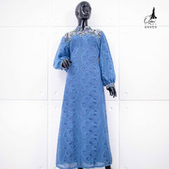GAMIS OZIAS BROKAT FIORA 09959 LD 105 I Gamis Pesta Kondangan I Fashion Muslimah Remaja  Motif Nyaman