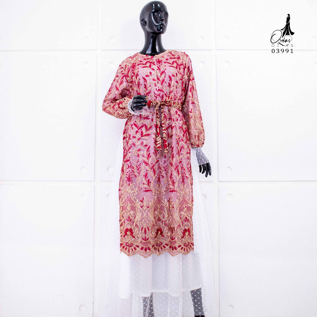 GAMIS OZIAS TILE BALQIS 03991 LD 105 I Gamis Fashion Muslimah I Gamis Rompi Mewah Nyaman Panjang