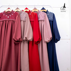 GAMIS OZIAS ZARACREPE PREMIUM 06446 LD 105 I Gamis Kondangan Muslimah I Gamis Wisuda Cantik Nyaman Panjang