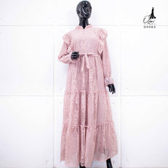 GAMIS OZIKO BROKAT IORA HARUKA 09983 LD 105 120 Gamis Busui Friendly I Gamis Kondangan Mewah Muslim Nyaman