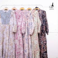 Ozias - Gamis Ceruty Sakura 03975 LD 105 I Gamis Santai Cantik I Gamis Muslimah