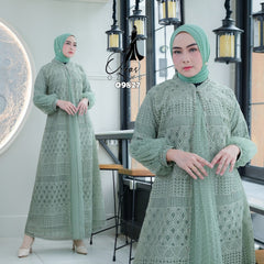 GAMIS OZIAS BROKAT BALIYA 09827 LD 105 I Gamis Pesta kondangan I Hijab Fashion Nyaman Panjang