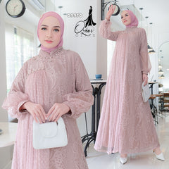 GAMIS BROKAT HARUKA OZIAS 09970 LD 105 I Gamis Fashion Muslimah I Gamis Wanita Cantik Panjang Santai
