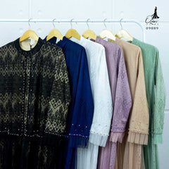 GAMIS OZIAS FLORANCE RUMBAI 09889 LD 105CM I Gamis Mewah Pesta I Gamis Home Nyaman Muslim