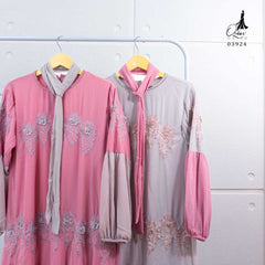 GAMIS OZIAS CERUTY BORDIR 03924 LD 105 I Gamis Simpel Pesta I Gamis Wanita Muslimah Nyaman Panjang