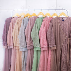 GAMIS OZIKO BROKAT IORA CEILO 09916 LD 105CM I Gamis Mewah Kondangan I Gamis Busui Friendly Muslim Nyaman