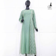 GAMIS OZIAS BROKAT ZIGZAG 09531 LD 105 I Gamis Lebaran Cantik I Gamis Wanita Kondangan Motif Muslim