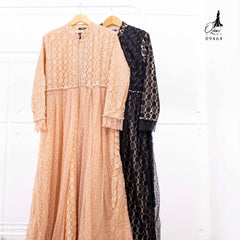 GAMIS OZIAS BROKAT IMPORT 09464 LD 105 I Gamis Fashion Muslimah I Gamis Busui Friendly Panjang Nyaman