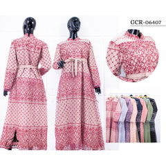 GAMIS OZIAS TILE FLORA 06407 LD 105 I Gaun Simpel Wisuda I Gamis Lebaran Muslim Nyaman