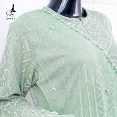 GAMIS OZIKO BROKAT IORA CEILO 09916 LD 105CM I Gamis Mewah Kondangan I Gamis Busui Friendly Muslim Nyaman