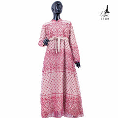 GAMIS OZIAS TILE FLORA 06407 LD 105 I Gaun Simpel Wisuda I Gamis Lebaran Muslim Nyaman