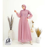 GAMIS OZIAS BROKAT PREMIUM 09798 LD 105 I Gamis Fashion Muslimah I Gamis Busui Friendly Nyaman Panjang