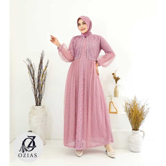 GAMIS OZIAS BROKAT PREMIUM 09798 LD 105 I Gamis Fashion Muslimah I Gamis Busui Friendly Nyaman Panjang