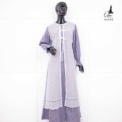 GAMIS OZIAS OXFORD SALUR 06448 LD 105 I Gamis Kondangan Simpel I Gamis Casual Wisuda
