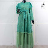 GAMIS OZIAS BROKAT GARDEN LACE 09836 LD 105CM I Gamis Simpel Wisuda I Gamis Lebaran Busui Friendly Muslim Nyaman