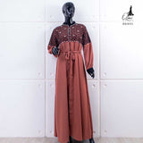 GAMIS OZIAS TILE SOPHIA 06441 LD 105CM I Gamis Pesta Simpel I Busana Muslimah Busui Friendly Fit Motif
