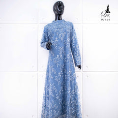 GAMIS OZIAS TILE BORDIR TWOTONE 03954 LD 105 I Gamis Pesta Mewah I Fashion Muslimah Dewasa Nyaman Fit