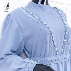 GAMIS OZIAS SIFON CERUTY 09611 LD 105 I Gamis Simpel Kondangan I Fashion Muslimah Busui Friendly Wanita Panjang Nyaman