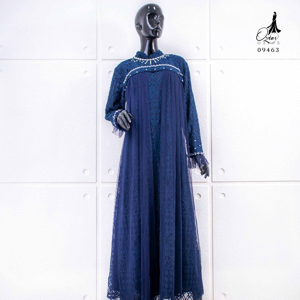 GAMIS OZIAS BROKAT FIMELA 09463 LD 105 & LD 120 I Gamis Fashion Muslimah Nyaman Panjang