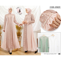 GAMIS OZIAS BROKAT ZIGZAG 09839 LD 105 I Gamis Fashion Muslimah I Gamis Busui Friendly Fit Nyaman