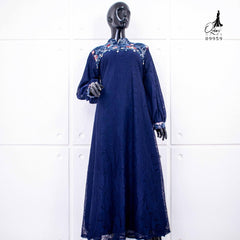 GAMIS OZIAS BROKAT FIORA 09959 LD 105 I Gamis Pesta Kondangan I Fashion Muslimah Remaja  Motif Nyaman
