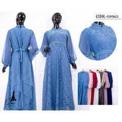 GAMIS OZIAS BROKAT FIORA 09963 LD 105 I Gamis Fashion Wanita I Gamis Kondangan Muslim Nyaman Panjang