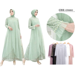 GAMIS OZIAS ARABELLA RUMBAI 09880 LD 105 & 120 I Gamis Fashion Muslimah I Gamis Pesta Kondangan Nyaman Panjang