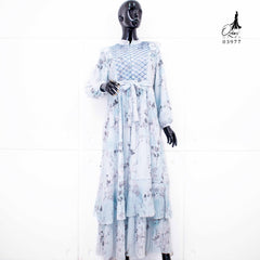 GAMIS OZIAS CERUTY SAKURA 03977 LD 105 I Gamis Kondangan Mewah I Busui Friendly Motif Muslim