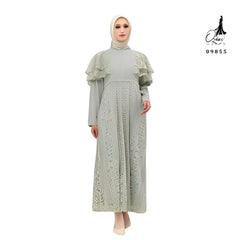 GAMIS OZIAS BROKAT KAGURA 09855 LD 105 I Gamis Kondangan Wanita I Gamis Fashion Casual