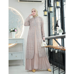 GAMIS OZIAS TILE 07014 LD 105 I Gamis Kondangan Wanita I Gamis Lamaran Cantik Nyaman Muslim