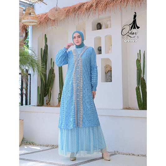 GAMIS OZIAS BROKAT FIMELA 09989 LD 105 I Gamis Fashion Muslimah Wanita Nyaman