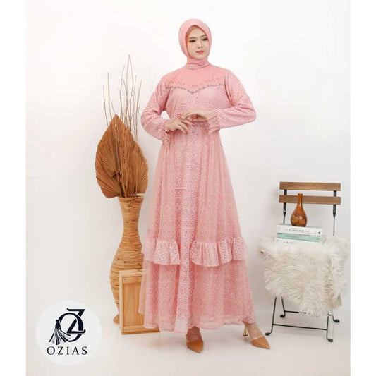 GAMIS OZIAS TILE DOT 09614 LD 105 I Gamis Simpel Kondangan I Pesta Muslimah Nyaman Santai