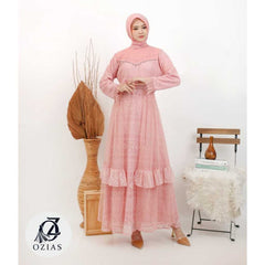 GAMIS OZIAS TILE DOT 09614 LD 105 I Gamis Simpel Kondangan I Pesta Muslimah Nyaman Santai
