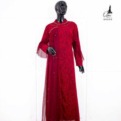 GAMIS OZIAS BROKAT AZURA 09999 LD 105 I Gamis Kondangan Simpel I Gamis Muslimah Wisuda Nyaman Panjang