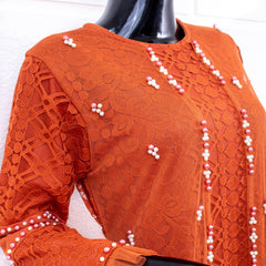 GAMIS OZIAS BROKAT 09466 LD 105 & 09858 LD 120 I Gamis Idul fitri I Gamis Wanita cantik  Muslim Nyaman