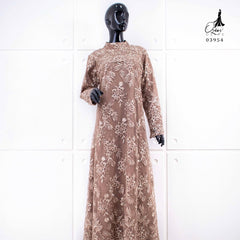 GAMIS OZIAS TILE BORDIR TWOTONE 03954 LD 105 I Gamis Pesta Mewah I Fashion Muslimah Dewasa Nyaman Fit