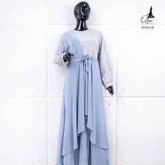 Ozias - Gamis Brokat Combi Ceruty 09818 Ld 105 I Gamis Muslimah Wanita I Gamis Kondangan Mewah