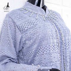 GAMIS OZIAS BROKAT IMPORT PREMIUM 09922 LD 105 I Gamis Kondangan Simpel I Gamis Wisuda Wanita Panjang