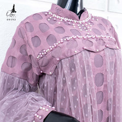 GAMIS OZIAS TILE POLKA 09193 LD 105 I Gamis Wisuda I Fashion Muslim Nyaman Panjang