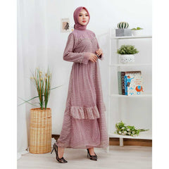 GAMIS OZIAS BROKAT PREMIUM 09591 LD 105 I Gamis Fashion Muslimah I Gamis Pesta Remaja Nyaman Panjang