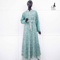 GAMIS OZIAS TILE BORDIR CHANTILY 03967 LD 105 I Gamis Kondangan Muslimah I Gamis Wisuda Wanita Nyaman Panjang