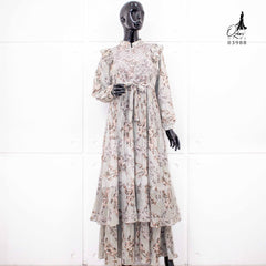 GAMIS OZIAS CERUTY SAKURA 03988 LD 105 I Gamis Fashion Busui I Gamis Kondangan Wanita Muslim Nyaman
